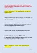 EMS INSTRUCTOR&sol;COORDINATOR EXAM &ndash; QUESTIONS WITH  VERIFIED ANSWERS GUARANTEED PASS 2026&sol;27 NEWEST A&plus;  SCORE SOLUTION