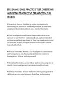 EPD EXAM 3 2026 PRACTICE TEST QUESTIONS  AND DETAILED CONTENT BREAKDOWN FULL  REVIEW