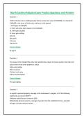  North Carolina Adjuster Exam Practice Questions and Answers 