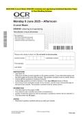 2025 OCR A Level Music H543&sol;05 Listening and appraising Combined Test Paper & Answer Marking Guide