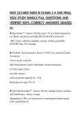 NSG 233 MED SURG III EXAMS 3 4 AND FINAL 2026 STUDY BUNDLE FULL QUESTIONS AND VERIFIED 100&percnt; CORRECT ANSWERS GRADED A&plus;