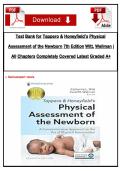Test Bank for Tappero & Honeyfield&rsquo;s Physical Assessment of the Newborn 7th Edition Witt&comma; Wallman &vert; All Chapters Completely Covered Latest Graded A&plus;