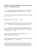 EGEE 101 &ndash; Final Exam 3 Completed Set &ndash; Energy and Environmental Engineering &ndash; complete exam material