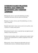 EVIDENCE BASED PRACTICE  PRACTICE SET 2026 TESTED  QUESTIONS AND CORRECT  SOLUTIONS