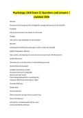 Psychology 1010 Exam 3&vert; Questions and answers &vert; Updated 2026