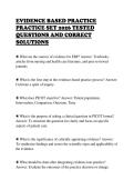 EVIDENCE BASED PRACTICE  PRACTICE SET 2026 TESTED  QUESTIONS AND CORRECT  SOLUTIONS 