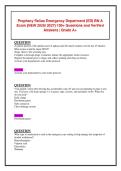 Prophecy Relias Emergency Department &lpar;ED&rpar; RN A Exam &lpar;NEW 2026&sol; 2027&rpar; 150&plus;  Questions and Verified Answers&vert; Graded A&plus;