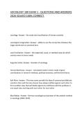 SOCIOLOGY 100 EXAM 1 - QUESTIONS AND ANSWERS 2026 SOLVED 100&percnt; CORRECT&period;