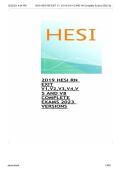 HESI RN Exit Exam V1 V2 V3 V4 V5 and V8 Complete Practice Questions and Answers Comprehensive Review for NCLEX RN Preparation and Nursing Exam Success