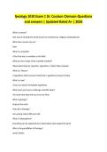 Geology 1010 Exam 1 Dr&period; Coulson Clemson-Questions and answers &vert; Updated Rated A&plus; &vert; 2026 
