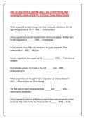 BIO 1010 QUIZZES &lpar;QUIZBANK&rpar; &vert; 500 QUESTIONS AND  ANSWERS &vert; 2026 UPDATE &vert; WITH ACTUAL SOLUTIONS