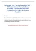 Polyatomic Ions Exam 2026&sol;2027&colon; 80 Questions & Answers