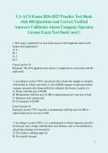 CA ACO Exam 2026-2027 Practice Test Bank  with 400 Questions and Correct Verified  Answers&sol; California Alarm Company Operator  License Exam Test Bank &lpar;new&excl;&rpar; 