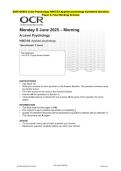 2025 OCR A Level Psychology H567&sol;03 Applied psychology Combined Test Paper & Answer Marking Guide