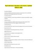 Psych 1010 Exam 2-Questions and answers &vert; Updated RATED A&plus; 2026