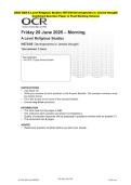 2025 OCR A Level Religious Studies H573&sol;05 Developments in Jewish thought  Combined Test Paper & Answer Marking Guide