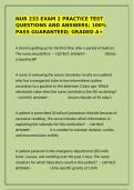NUR 233 Exam 2 Practice Test&colon; Questions & Answers 