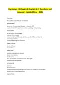 Psychology 1010 exam 1 chapters 1-3&vert; Questions and answers &vert; Updated New &vert; 2026