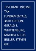 Test Bank&colon; Income Tax Fundamentals &lpar;38th Edition&rpar; &ndash; Gerald E&period; Whittenburg&comma; Martha Altus-Buller & Steven Gill