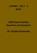 LCP4801 Units 1 and 2 Study Guide Questions and Answers PDF
