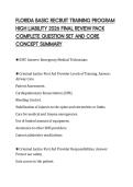 FLORIDA BASIC RECRUIT TRAINING PROGRAM  HIGH LIABILITY 2026 FINAL REVIEW PACK  COMPLETE QUESTION SET AND CORE  CONCEPT SUMMARY