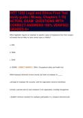 HITT 1253 Legal and Ethics Final Test study guide &lpar; Mcway&comma; Chapters&colon;1-15&rpar; ACTUAL EXAM QUESTIONS WITH CORRECT ANSWERS 100&percnt; VERIFIED GRADED A&plus;