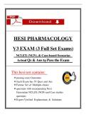HESI Pharmacology V1 Exam &lpar;2025&rpar; &ndash; 3 Full Sets Exams &ndash; NCLEX NGN Case-Based Questions & Verified Answers