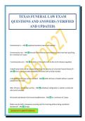 TEXAS FUNERAL LAW EXAM QUESTIONS AND ANSWERS &lpar;VERIFIED AND UPDATED&rpar;