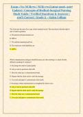 Exam 1 V2&colon; NUR170 &sol; NUR 170 &lpar;Latest 2026&ndash;2027  Update&rpar; &vert; Concepts of Medical-Surgical Nursing  Study Guide &vert; Verified Questions & Answers &vert;  100&percnt; Correct &vert; Grade A &ndash; Galen College