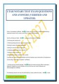 UTAH NOTARY TEST EXAM QUESTIONS AND ANSWERS &lpar;VERIFIED AND UPDATED&rpar;
