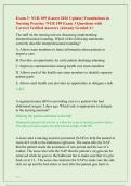 Exam 3&colon; NUR 109 &lpar;Latest 2026 Update&rpar; Foundations in  Nursing Practice &sol;NUR 109 Exam 3 Questions with  Correct Verified Answers &vert;Already Graded A&plus;