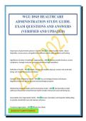 WGU D545 HEALTHCARE ADMINISTRATION STUDY GUIDE&period; EXAM QUESTIONS AND ANSWERS &lpar;VERIFIED AND UPDATED&rpar;