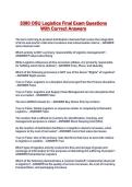 3380 OSU Logistics Final Exam Questions With Correct Answers