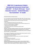 NRNP 6541 Comprehensive Pediatric Developmental Assessment Actual Exam 2026&sol;2027 &ndash; 22-Month-Old Female &ndash; Social Interaction Concerns &ndash; Detailed Rationales &ndash; Pass Guaranteed &ndash; A&plus; Graded