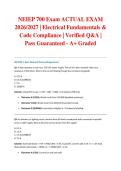 NEIEP 700 Exam ACTUAL EXAM 2026&sol;2027 &vert; Electrical Fundamentals & Code Compliance &vert; Verified Q&A &vert; Pass Guaranteed - A&plus; Graded