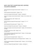 MATH 1022 TEST 2 QUESTIONS WITH VERIFIED ACCURATE ANSWERS