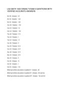 LSU MATH 1022 OSWALT EXAM 2 QUESTIONS WITH VERIFIED ACCURATE ANSWERS