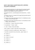 MATH 1022 EXAM 3 QUESTIONS WITH VERIFIED ACCURATE ANSWERS