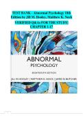 Abnormal Psychology 18th Edition &ndash; Complete Chapters 1&ndash;17 Test Bank &colon; Realistic Practice Questions&comma; Verified Solutions & Easy-to-Follow Exam Prep Guide