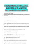 CM 2500 MIZZOU FINAL ACTUAL  QUESTIONS AND ANSWERS &vert;  2026 UPDATE &vert; 100&percnt; CORRECT&period; 