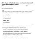 SEVI &ndash; Chapter 11 Practice Questions &ndash; Security and Environmental Studies &ndash; exam preparation material