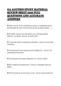GA AUCTION STUDY MATERIAL  REVIEW SHEET 2026 FULL  QUESTIONS AND ACCURATE  ANSWERS