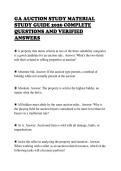 GA AUCTION STUDY MATERIAL  STUDY GUIDE 2026 COMPLETE  QUESTIONS AND VERIFIED  ANSWERS