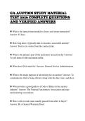 GA AUCTION STUDY MATERIAL  TEST 2026 COMPLETE QUESTIONS  AND VERIFIED ANSWERS
