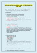 NUR 2063 Pathophysiology &ndash; Exam 1 Study Guide for Fall 2025