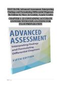Advanced Assessment&comma; 5th Edition &vert; Mary Jo Goolsby & Laurie Grubbs Test Bank for Differential Diagnosis Practice&comma; Verified Answers&comma; and Clinical Reasoning Explanations