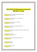 NIFA Final Exam Questions and Answers&comma; 2026&sol;2027 &ndash; Comprehensive Study Guide