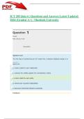 ICT 285 Quiz 6 &vert; Questions and Answers Latest Updated 2026 &lpar;Graded A&plus;&rpar; - Murdoch University