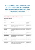NCCCO Mobile Crane Certification Exam ACTUAL EXAM 2026&sol;2027 &vert; Telescopic Boom Mobile Crane &vert; Verified Q&A &vert; Pass Guaranteed - A&plus; Graded