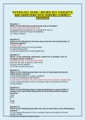 Pathology Exam 1 &ndash; Review of Key Concepts and Questions with Verified Correct Answers